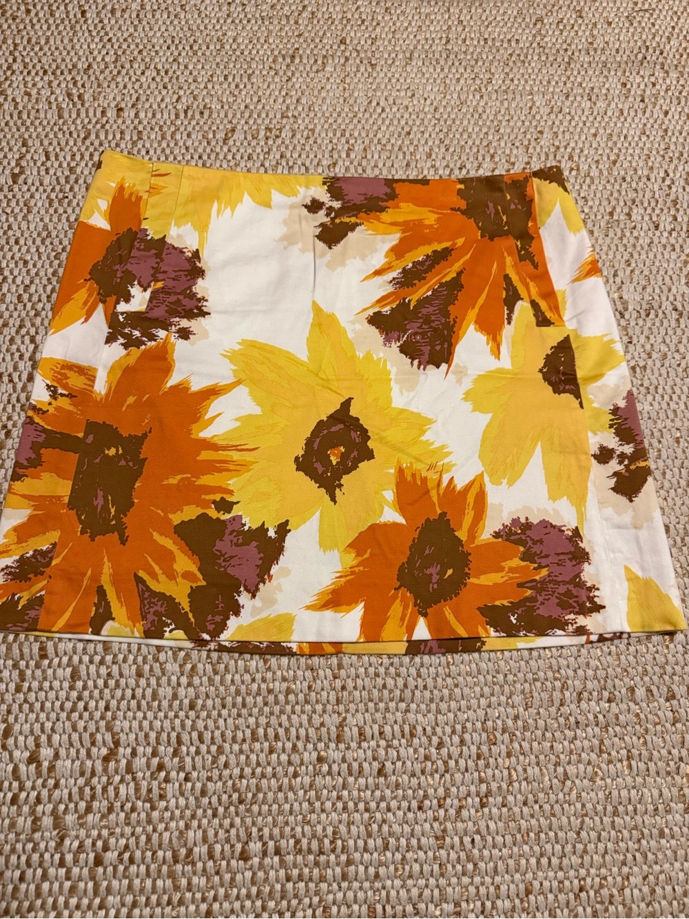 J. Crew Sunflower Print Skirt - Yellow & Orange